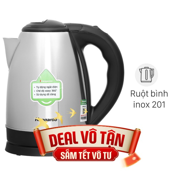 Bình đun siêu tốc Kangaroo 1.8 lít KGWK18I2
