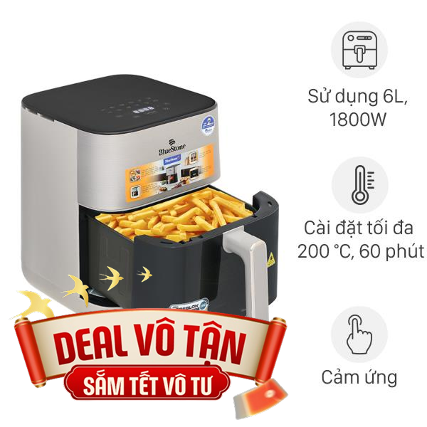 Nồi chiên không dầu BlueStone 6 lít AFB-5867