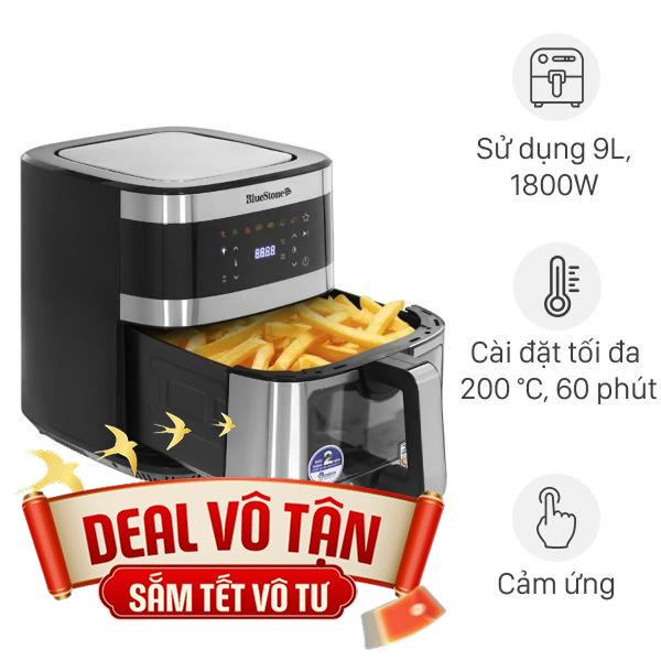 Nồi chiên không dầu BlueStone 9 lít AFB-5886