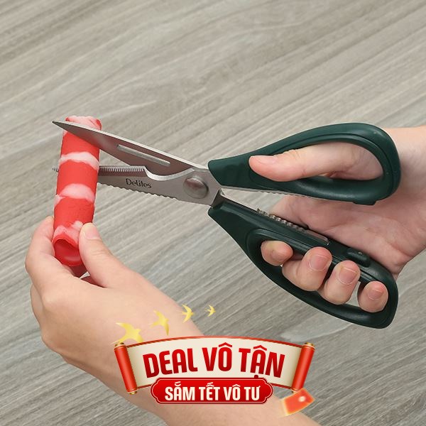 Kéo nhà bếp đa năng thép không gỉ 2Cr13 Delites KS2020-2230