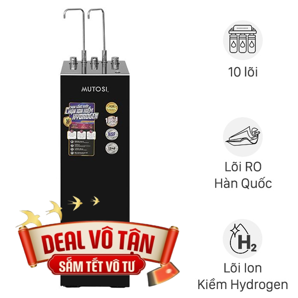 Máy lọc nước RO nóng nguội lạnh Hydrogen ion kiềm Mutosi MP-S129H