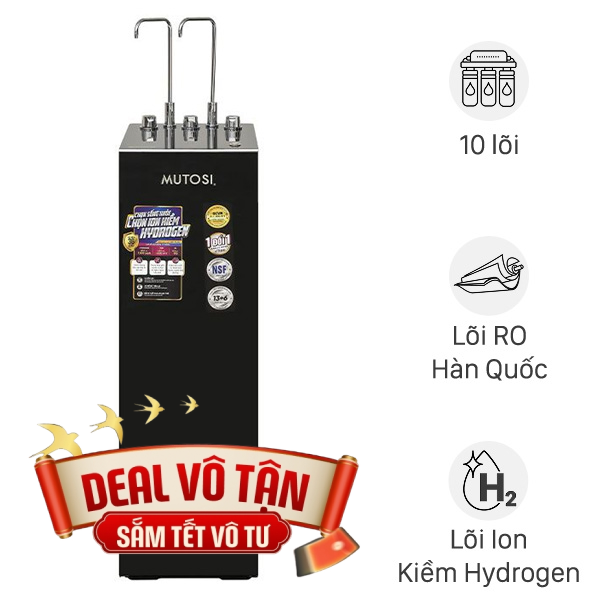 Máy lọc nước RO nóng nguội lạnh Hydrogen ion kiềm Mutosi MP-S128H