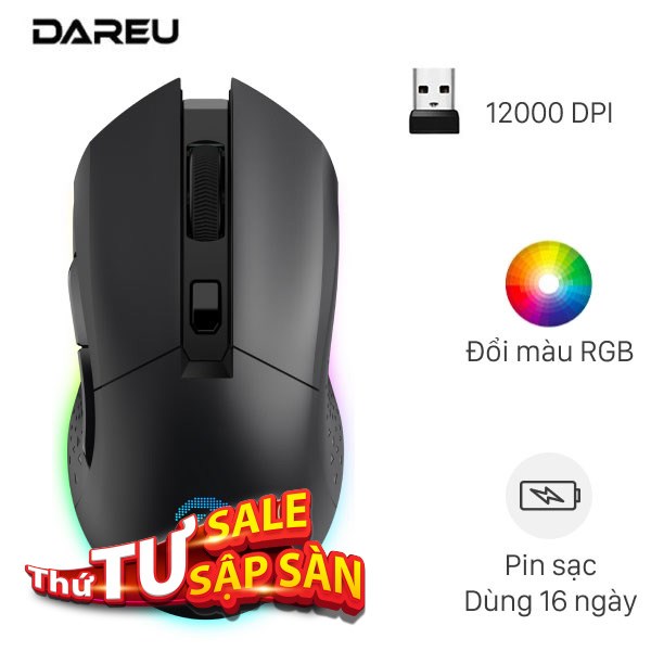 Chuột sạc Không dây Gaming Dareu EM901X