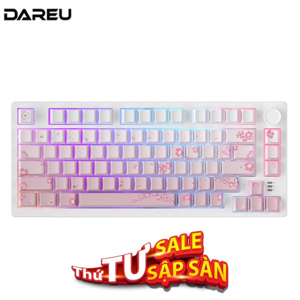 Bàn Phím Cơ Bluetooth DareU EK75 Pro Sakura