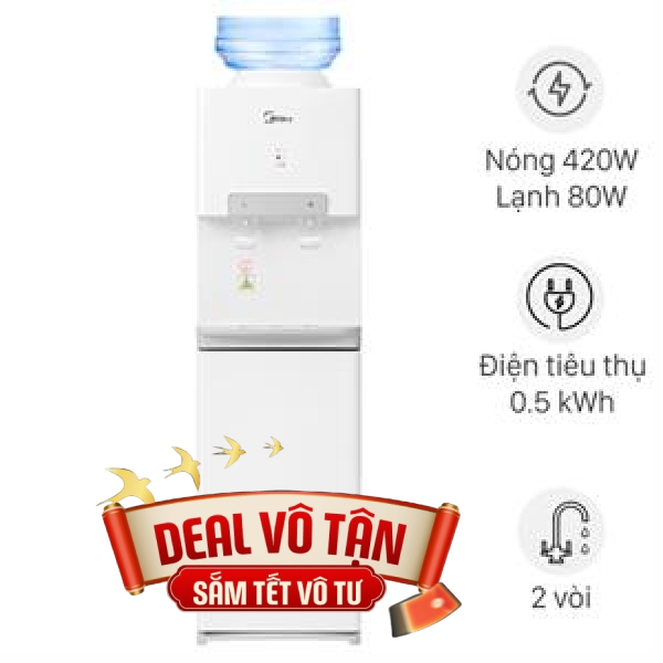 Cây nước nóng lạnh Midea YD1732S-W 500W