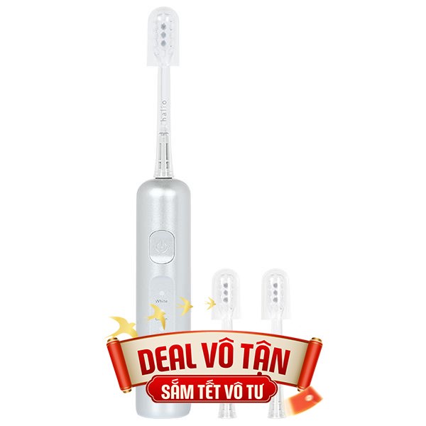 Bàn chải điện Halio Wave Sonic Silver Frost