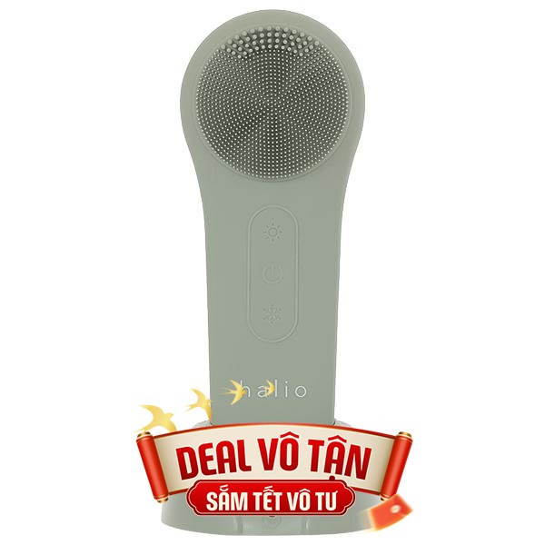 Máy rửa mặt và massage Halio 5 in 1 Sage Green