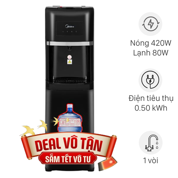 Cây nước nóng lạnh Midea YD1135AS-B 500W