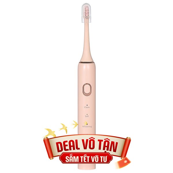 Bàn chải điện Halio Sonic SmartClean Electric Toothbrush Coral