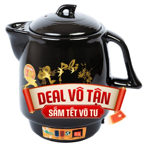 Siêu sắc thuốc điện Seika 3.3 lít SKS 377 Đen