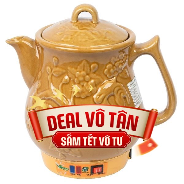 Siêu sắc thuốc điện Seika 4.5 lít SKS 455 Vàng