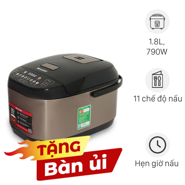 Nồi cơm điện tử Sharp 1.8 lít KS-TH18E2O-RS