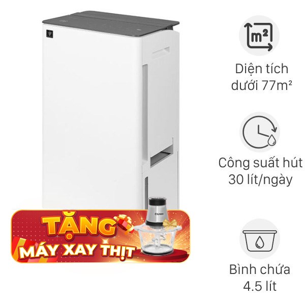 Máy hút ẩm kết hợp lọc không khí Sharp DW-T30FV-W 330W