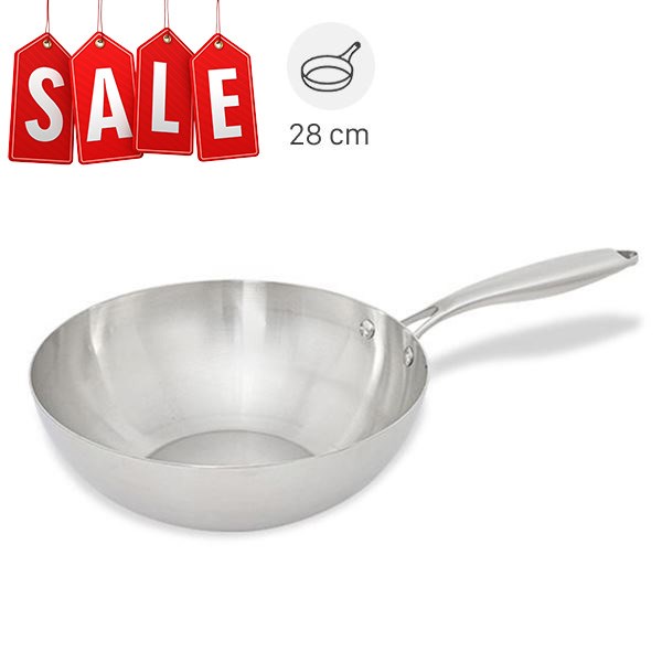 Chảo inox sâu đáy từ 28 cm AVA CW-TP001W
