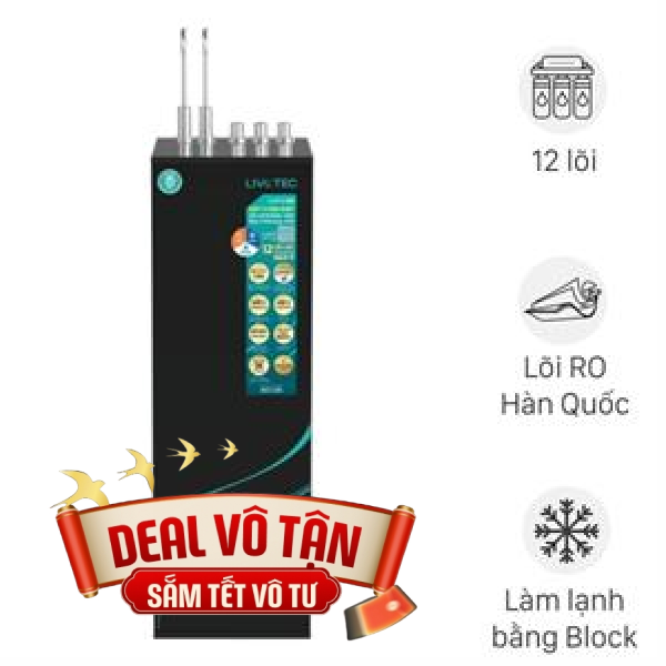 Máy lọc nước RO nóng nguội lạnh Hydrogen Livotec 828
