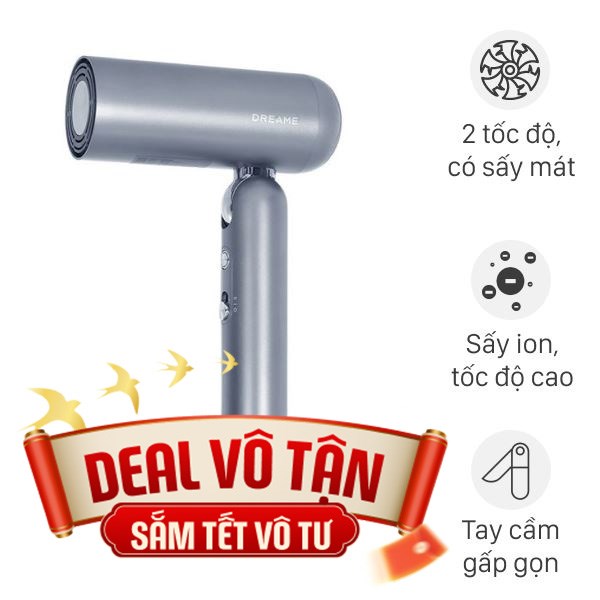 Máy sấy tóc và tạo kiểu đa năng Dreame Pocket Uni AHD54 Space Gray
