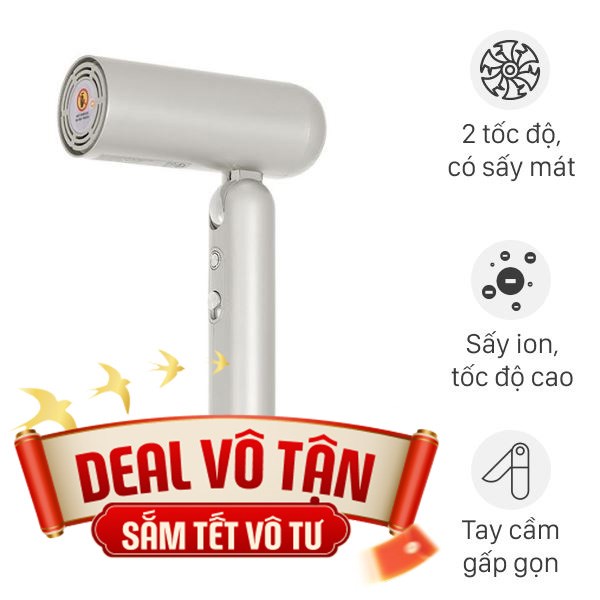 Máy sấy tóc và tạo kiểu đa năng Dreame Pocket Uni AHD54 Titanium Gold