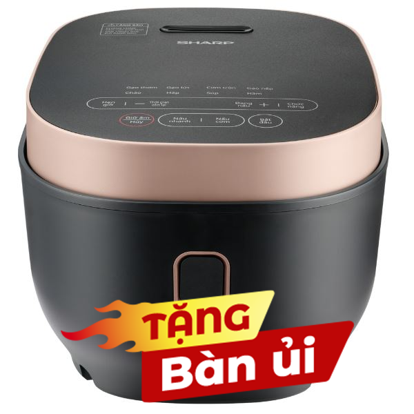 Nồi cơm điện tử Sharp 1 lít KS-COM1031MV-RS Nguyên liệu món ăn cách nấu gạo lứt không cần ngâm đảm bảo mềm dẻo, thơm ngon tại nhà