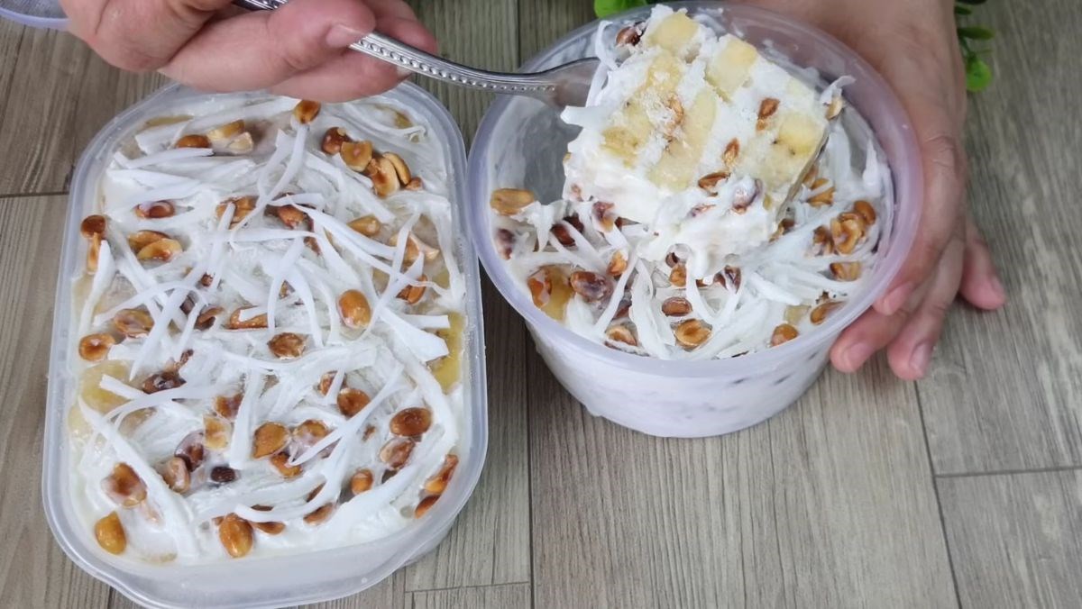 Kem chuối sữa đặc