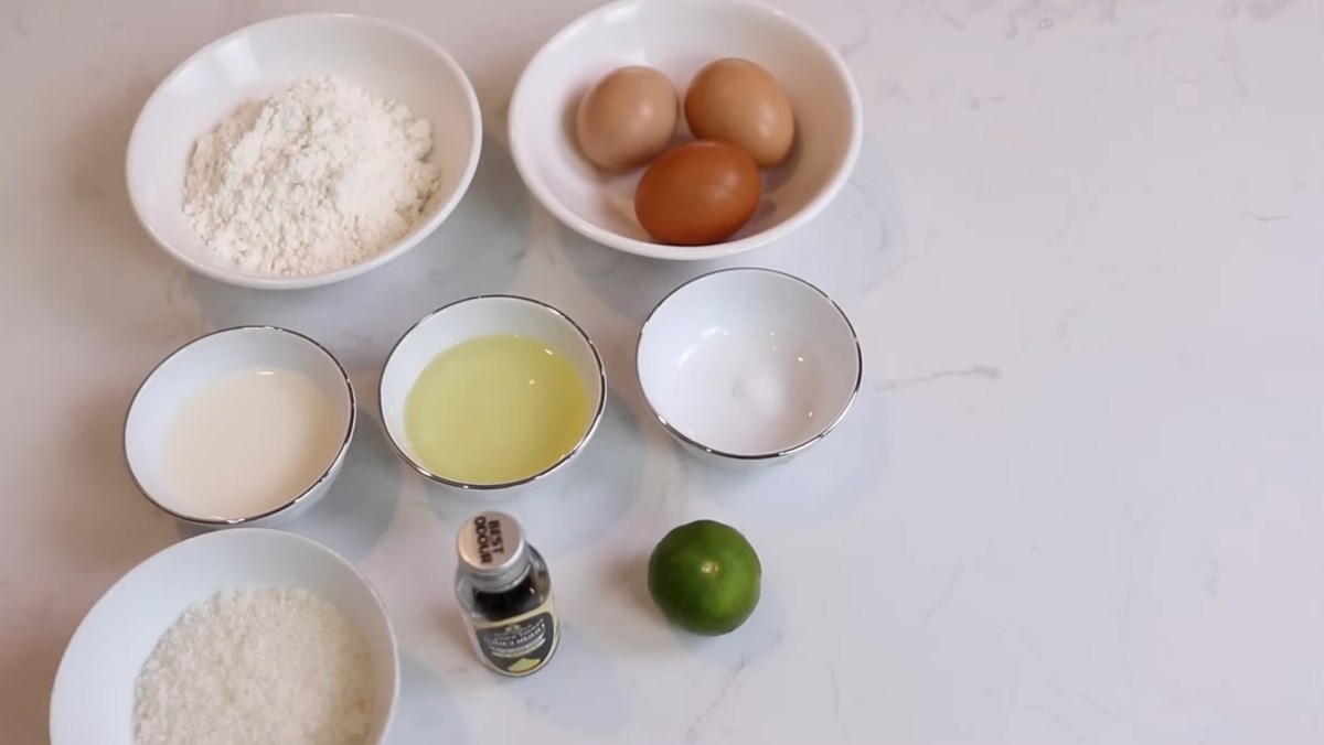 Nguyên liệu món ăn cách làm bánh gato bằng nồi chiên không dầu