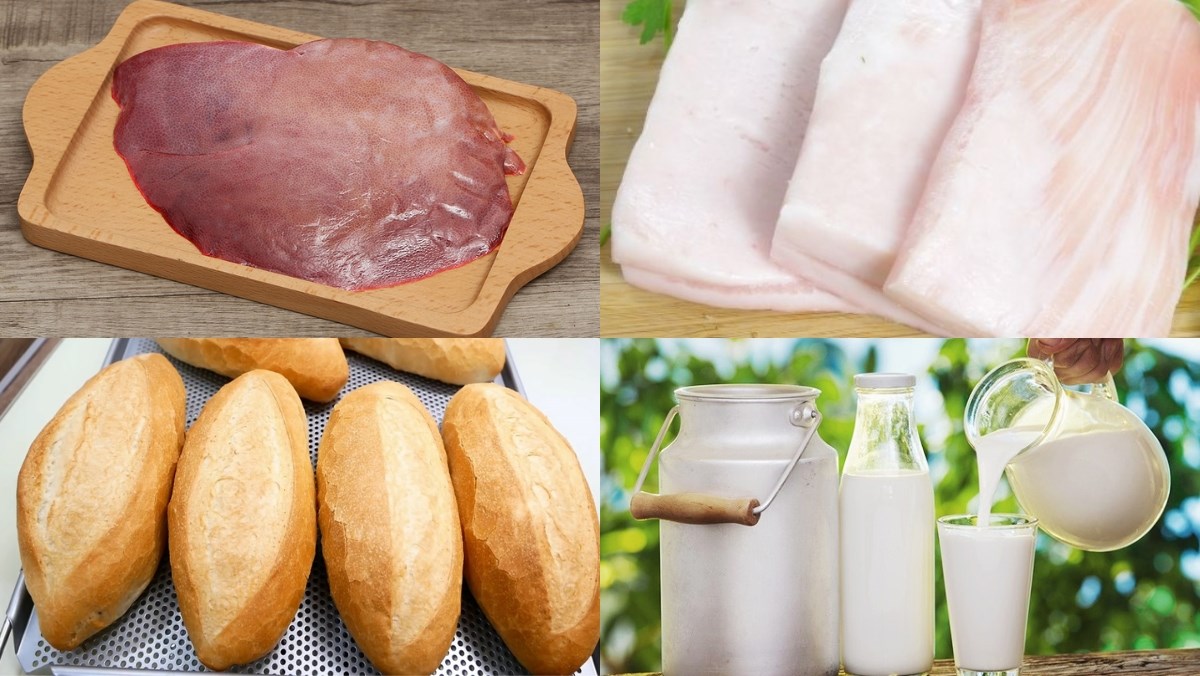 Nguyên liệu món ăn cách làm bánh mì pate tại nhà thơm ngon, béo ngậy chuẩn vị như ngoài hàng