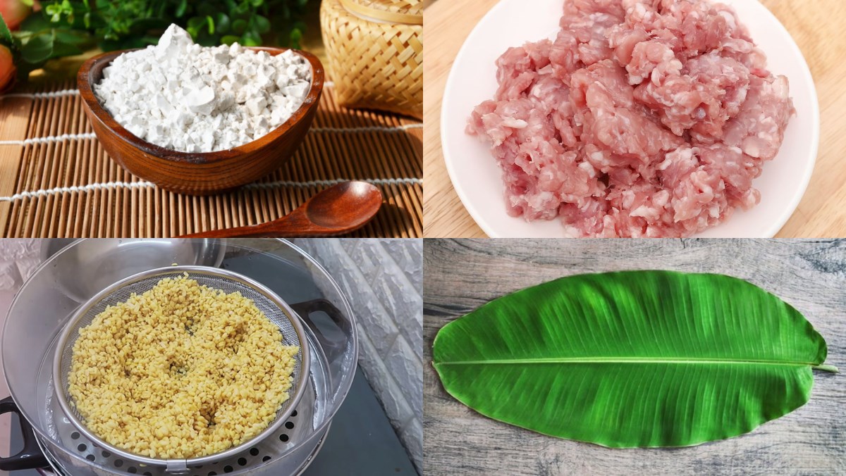 Nguyên liệu món ăn bánh sắn bằng bột sắn