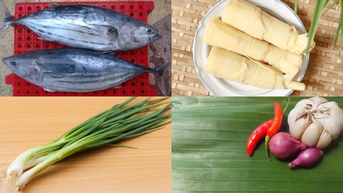 Nguyên liệu món ăn cách làm cá ngừ kho măng đậm đà, chuẩn vị, cực hao cơm cho cả gia đình
