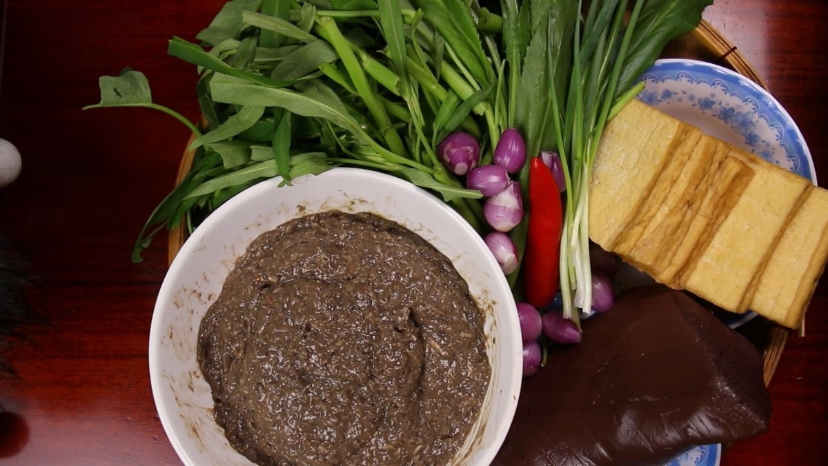 Nguyên liệu món ăn cách nấu canh bún cua rau muống thơm ngon, thanh mát chuẩn vị tại gia