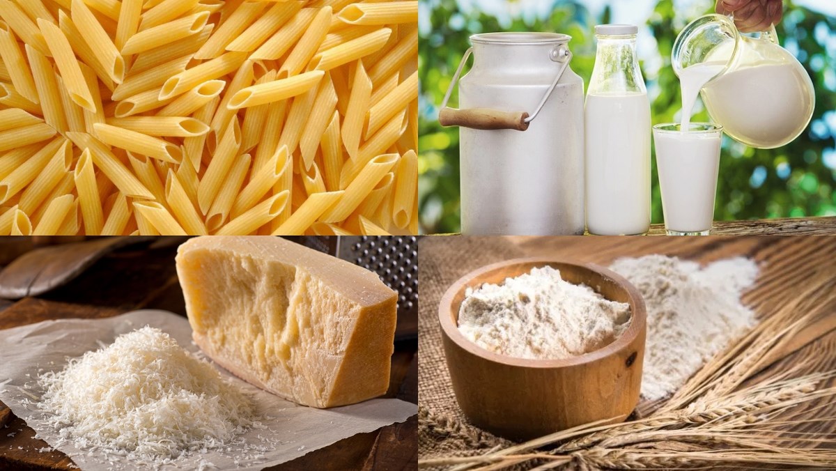 Nguyên liệu món ăn nui sốt kem