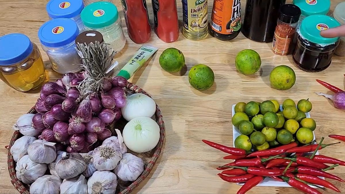 Nguyên liệu món ăn nước chấm thịt nướng bbq