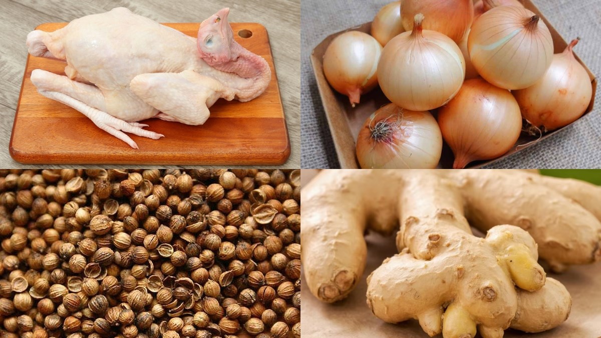 Nguyên liệu món ăn cách nấu phở gà hà nội thơm ngon chuẩn vị truyền thống cực đơn giản tại nhà