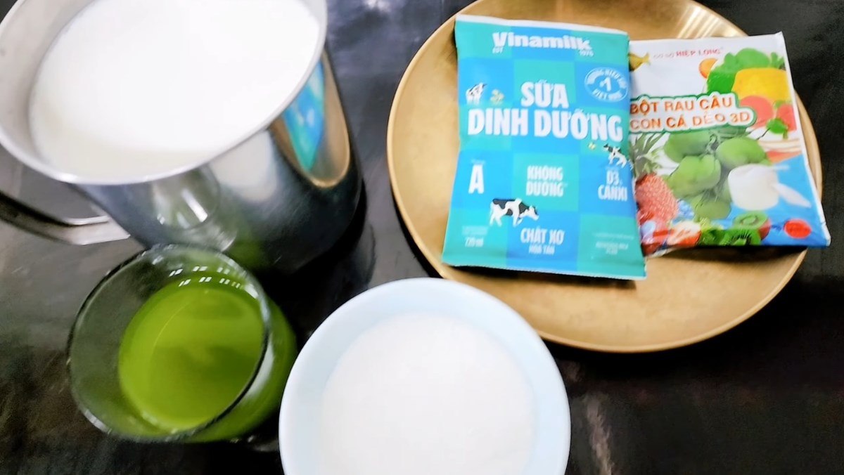 Nguyên liệu món ăn cách làm tàu hũ singapore lá dứa núng nính, tan ngay trong miệng đơn giản