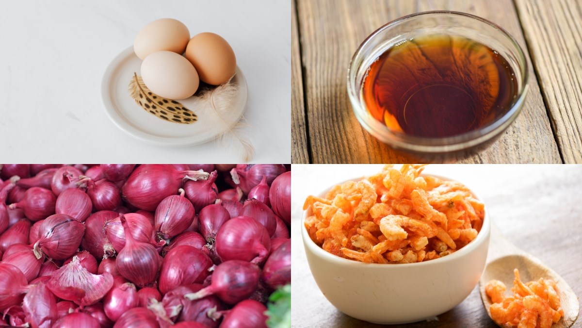 Nguyên liệu món ăn trứng kho nước mắm