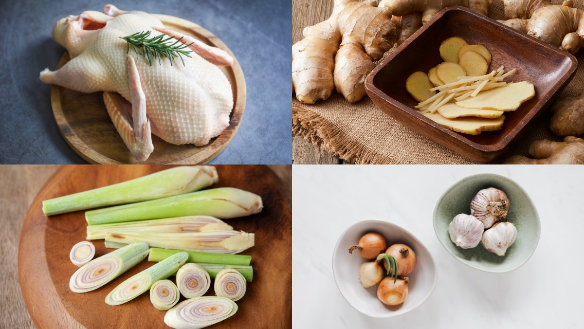 Nguyên liệu món ăn cách làm vịt rang gừng sả thơm lừng, đậm đà cho bữa cơm gia đình tròn vị