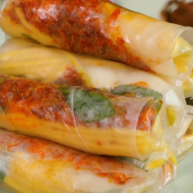 Bước 5 Thành phẩm Bánh tráng cuộn sốt me