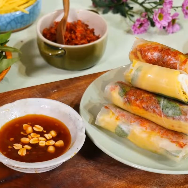 Bước 5 Thành phẩm Bánh tráng cuộn sốt me