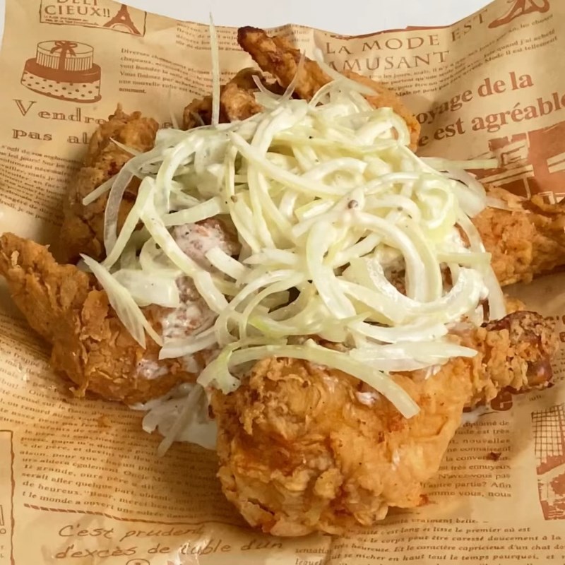 Bước 6 Thành phẩm Gà rán sốt kem hành