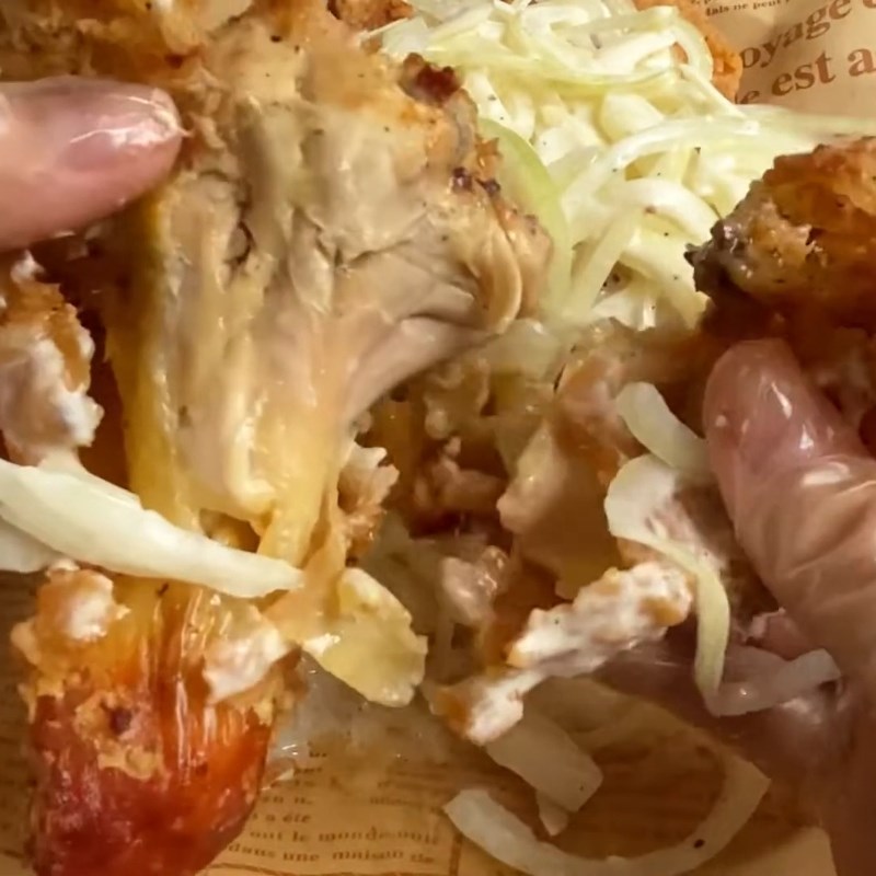 Bước 6 Thành phẩm Gà rán sốt kem hành