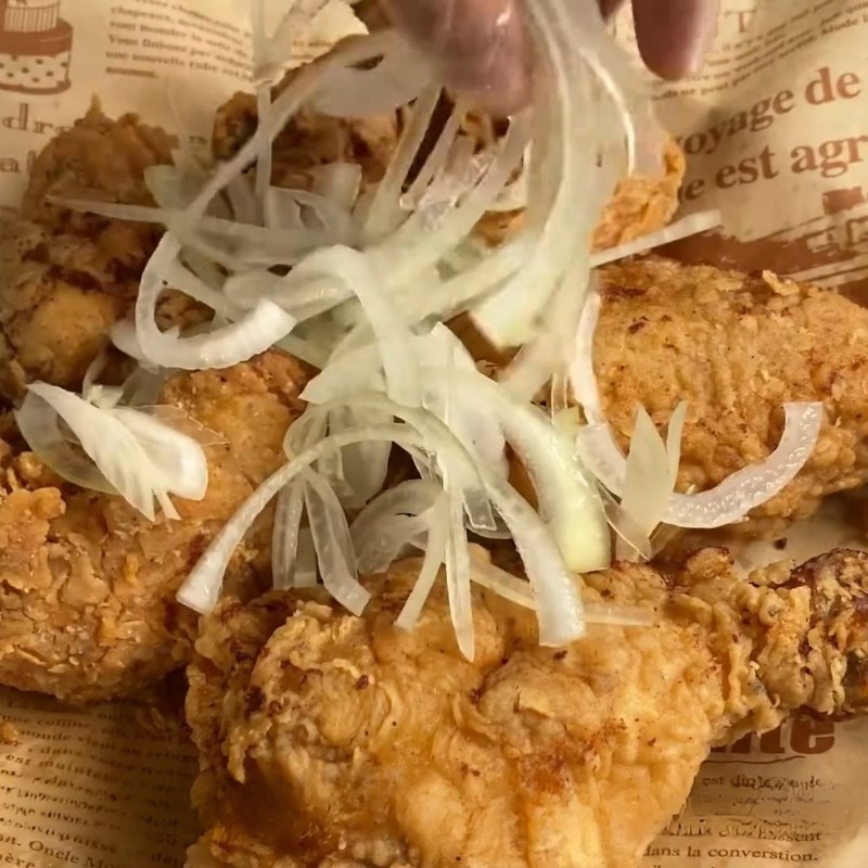 Bước 6 Thành phẩm Gà rán sốt kem hành