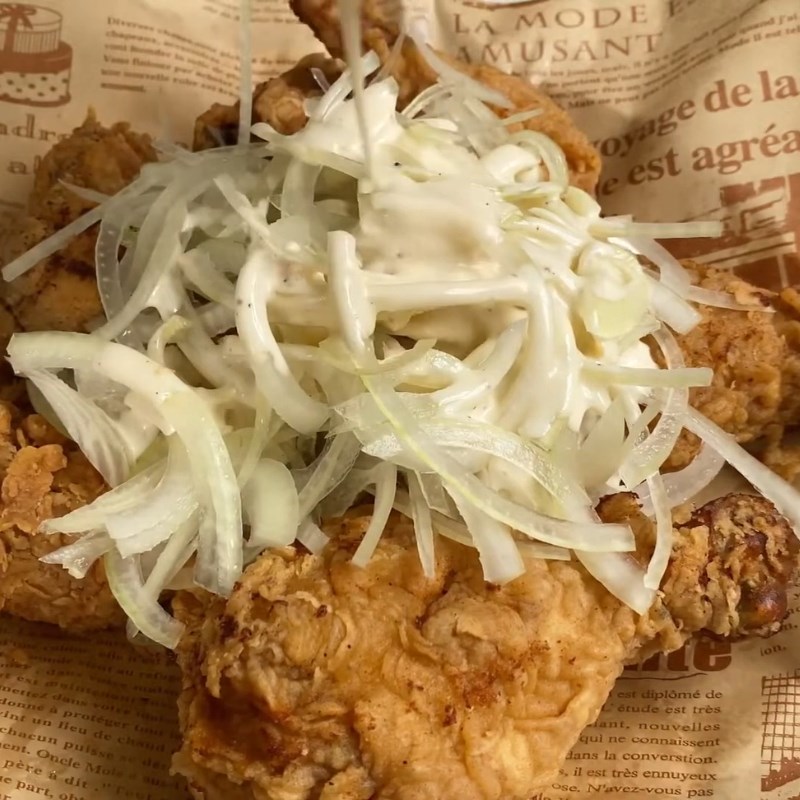 Bước 6 Thành phẩm Gà rán sốt kem hành