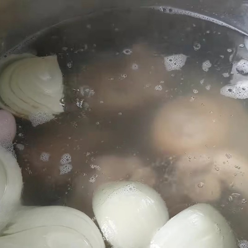 Bước 3 Hầm giò và ướp thịt riêu cua Bánh canh cua đồng