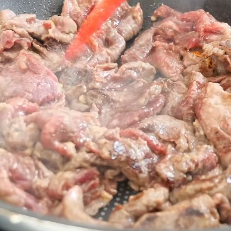 Bước 4 Bí quyết xào thịt bò mềm mọng, không dai thịt bò xào mềm
