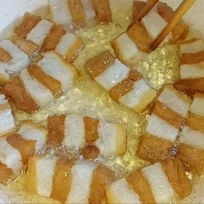 Bước 5 Cắt và chiên thịt ba chỉ chay thịt ba chỉ chay