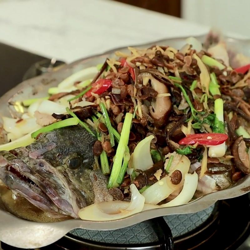 Bước 4 Chưng cá bống mú thấm vị cá bống mú chưng tương