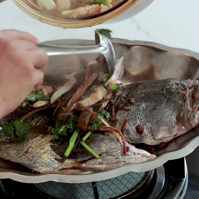 Bước 4 Chưng cá bống mú thấm vị cá bống mú chưng tương