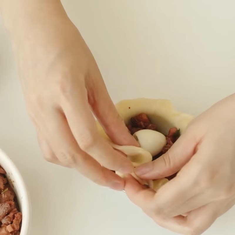 Bước 5 Gói bánh xíu páo và nướng vàng giòn Bánh xíu páo Nam Định