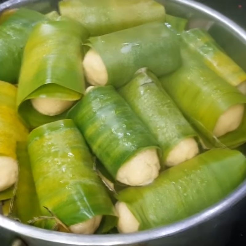 Bước 4 Hấp bánh sắn Bánh sắn bằng bột sắn