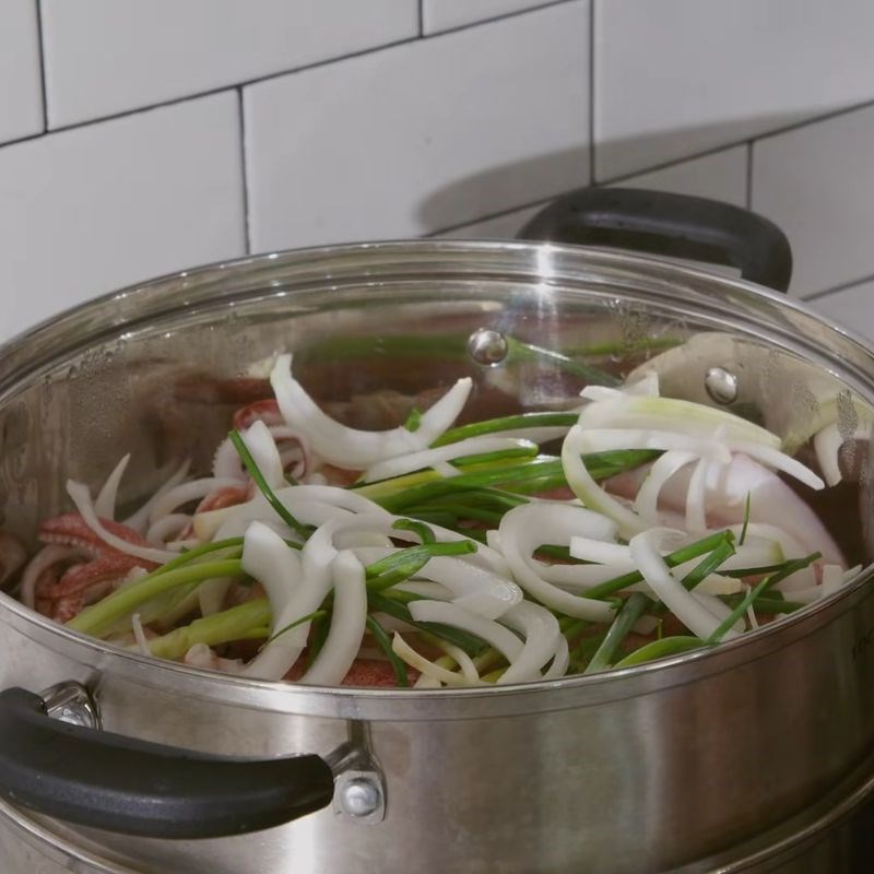 Bước 3 Hấp mực với gừng thơm lừng mực hấp gừng