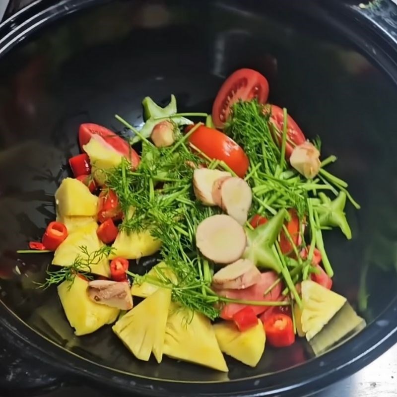 Bước 4 Hoàn thiện nồi lẩu cá ngạnh Lẩu cá ngạnh nhúng mẻ