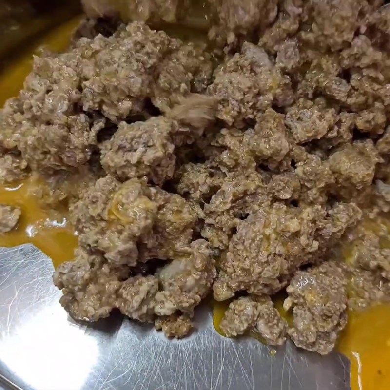 Bước 4 Làm chả cua hấp mềm ngon Chả cua bún riêu